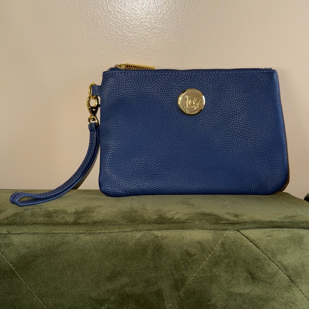 Joy Mangano Pebbled Leather Wristlet Clutch